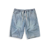 Men's Vintage Washed Straight-Leg Denim Shorts